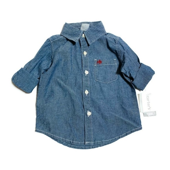 Carter’s baby boy’s NWT jean shirt - Picture 1 of 2